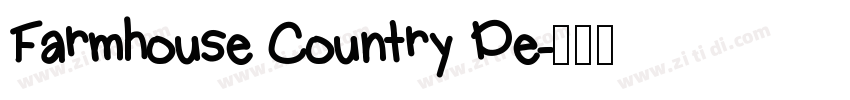 Farmhouse Country De字体转换